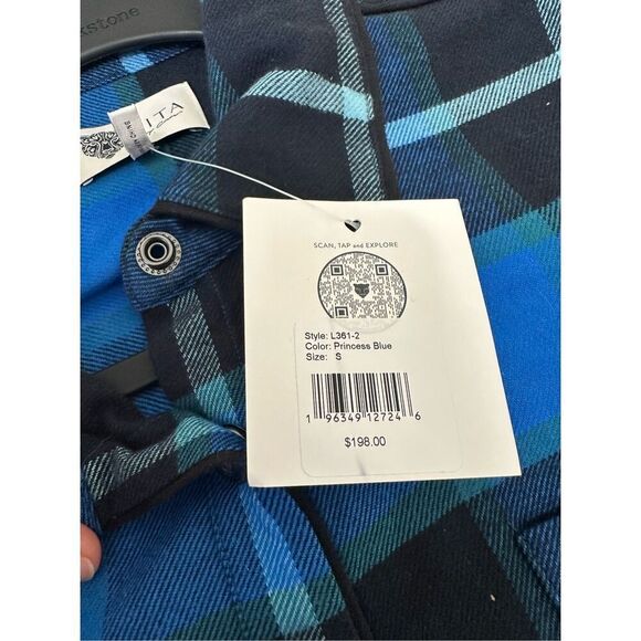 NWT Lita by Ciara Plaid flannel button up Shirt Size S - Picture 8 of 10